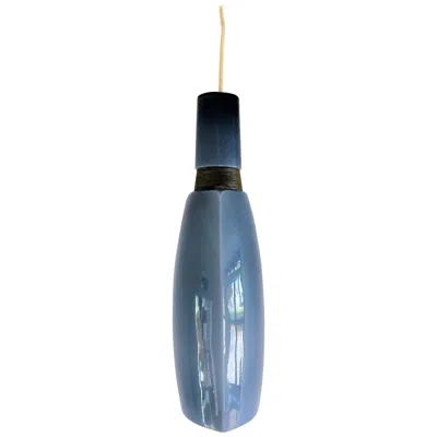 Pre-owned Holmegaard Vintage Blue Glass Kastrup- Pendant Lamp, Denmark