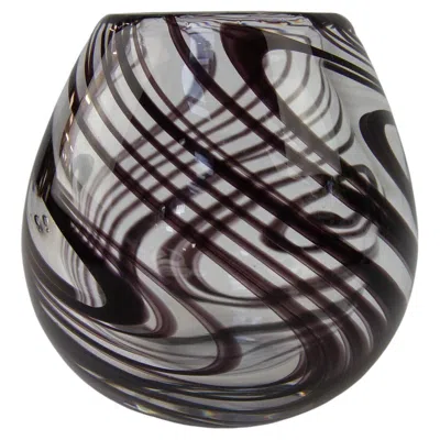Pre-owned Holmegaard Vintage Danish Tear Drop Glass Vase By , 1970s In Black