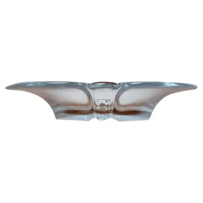 Pre-owned Holmegaard Vintage  Danish Glass Bowl, Mid-century Modern, 1970s In Gray