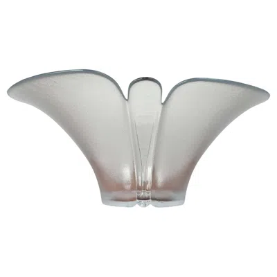 Pre-owned Holmegaard Vintage  Danish Glass Bowl, Mid-century Modern, 26cm In Gray
