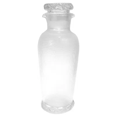 Pre-owned Holmegaard Vintage Swedish Mid-century Modern 'iced' Glass Cocktail Shaker In Gray
