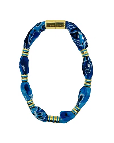 Holst + Lee Bandana Necklace Azure In Blue