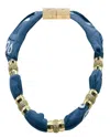 Holst + Lee Bandana Necklace Denim In Blue