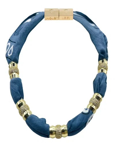 Holst + Lee Bandana Necklace Denim In Blue