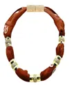 Holst + Lee Bandana Necklace Terracotta In Brown