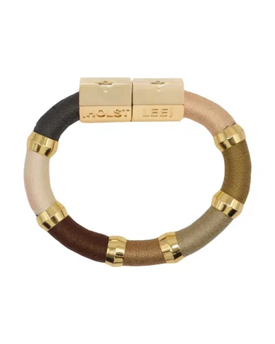 Holst + Lee Colorblock Bracelet Nude In Gold