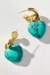 Holst + Lee Heart Locket Earrings In Blue