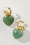 Holst + Lee Heart Locket Earrings In Green