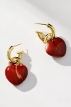 Holst + Lee Heart Locket Earrings In Red