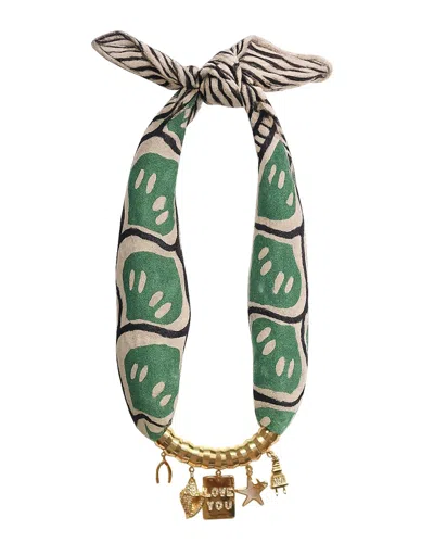 Holst + Lee Scarf Necklace Green