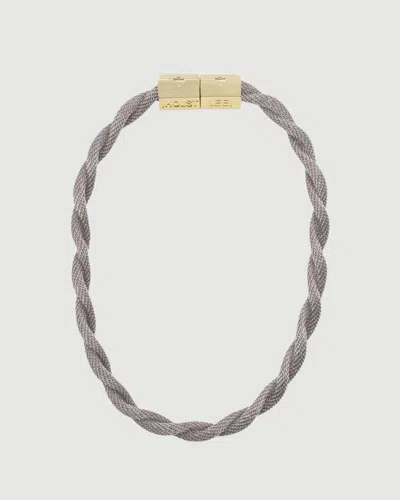 Holst + Lee Two Tone Twisted Mesh Necklace In Multi