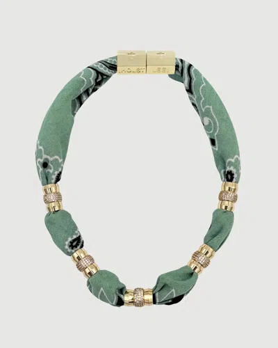 Holst + Lee Warm Weather Bandana Necklace - Mint In Green