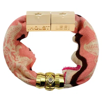 Holst + Lee Women's Bandana Bracelet In Rose In Multi