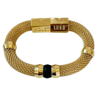 Holst + Lee Women's Mesh Candy Bracelet In Black/gold