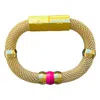 Holst + Lee Women's Mesh Candy Bracelet In Pink In Gold