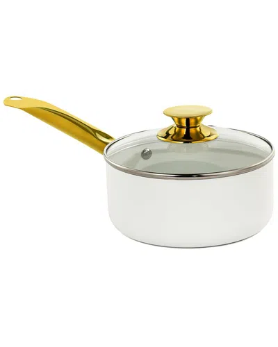 Holstein Housewares 2.5qt Ceramic Nonstick Sauce Pan In Gold