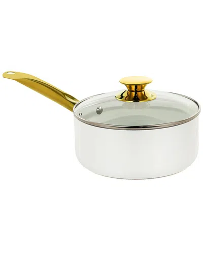 Holstein Housewares 3.5qt Ceramic Nonstick Sauce Pan In White