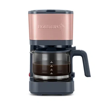 Holstein Housewares 5-cup Coffee Maker Gray Rose Gold In Gray;rose Gold