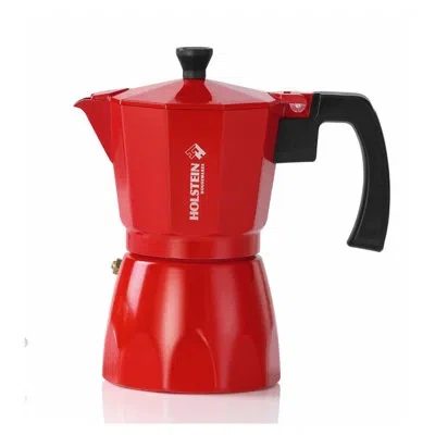 Holstein Housewares 6-cup Stovetop Espresso And Coffee Maker Cafetera In Red
