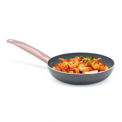 Holstein Housewares 8-in Ceramic Nonstick Fry Pan - Dark Grey & Rose Gold In Rose Gold;gray