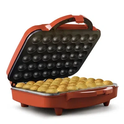 Holstein Housewares Fun Cake Pop Maker - Makes 35 Cake Pops, Non-stick Coating, Perfect For Birthday And Holiday Parties In Red