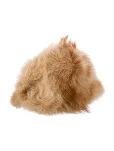 Pre-owned Holt Renfrew Fur Hat In Orange