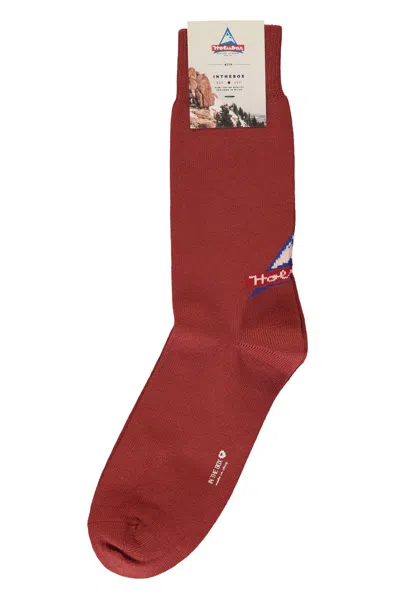 Holubar Cotton Socks In Burgundy