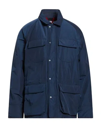 Holubar Man Jacket Navy Size 4 Polyamide, Cotton In Blue