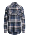 Holubar Man Shirt Navy Blue Size 7 Cotton In Navy Blue