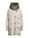 Holubar Woman Coat Cream Size 5 Virgin Wool, Polyamide In White