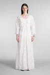HOLY CAFTAN AMINIA LEV DRESS IN WHITE COTTON