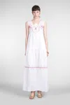Holy Caftan Embroidery-detail Maxi Dress In White