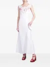 Holy Caftan Embroidery-detail Maxi Dress In White