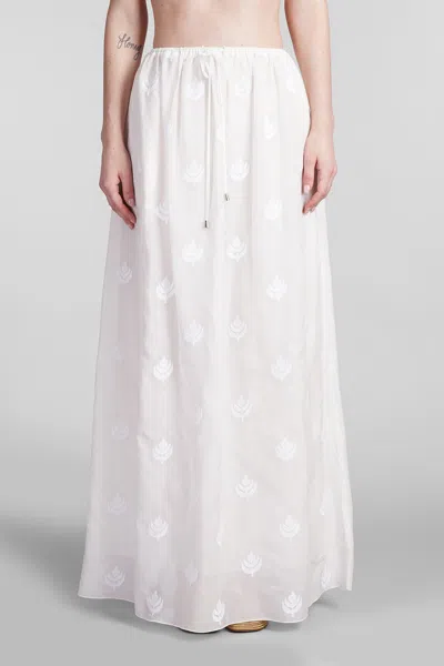 Holy Caftan Gown Lev Skirt In White Cotton