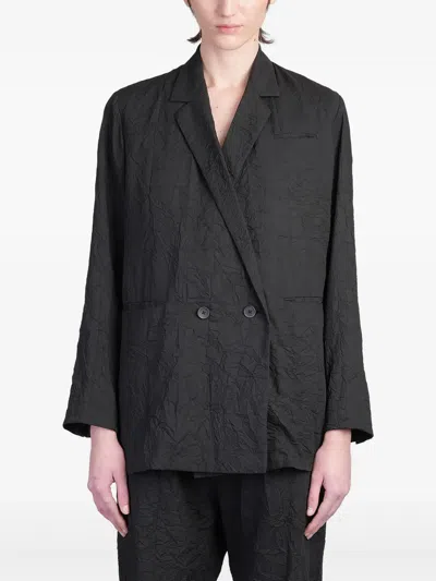 Holy Caftan Jam Blazer In Black Cotton