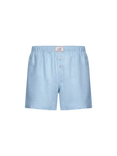 Holy Caftan Libera Marina Bermuda Shorts In Blue