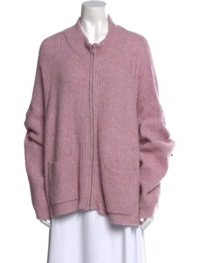 Pre-owned Holzweiler Alpaca Mock Neck Sweater In Purple
