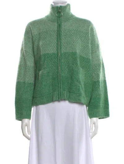 Pre-owned Holzweiler Alpaca Striped Sweater In Green
