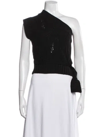 Pre-owned Holzweiler Asymmetrical Sleeveless Top In Black