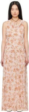 Holzweiler Beige Ditte Maxi Dress In 1111 Brown Mix