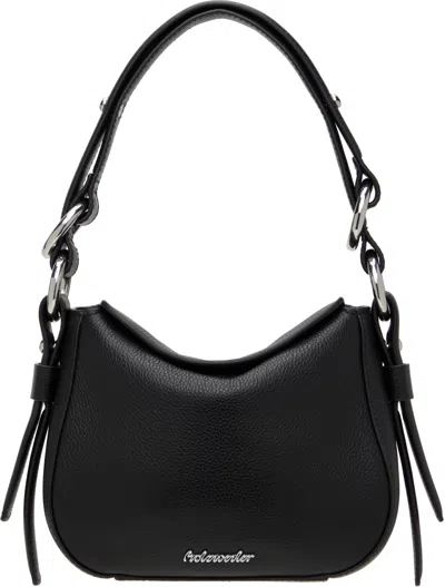Holzweiler Black Bud Leather Mini Bag In Gold