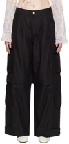 Holzweiler Black Ebbi Cargo Pants In 1051 Black