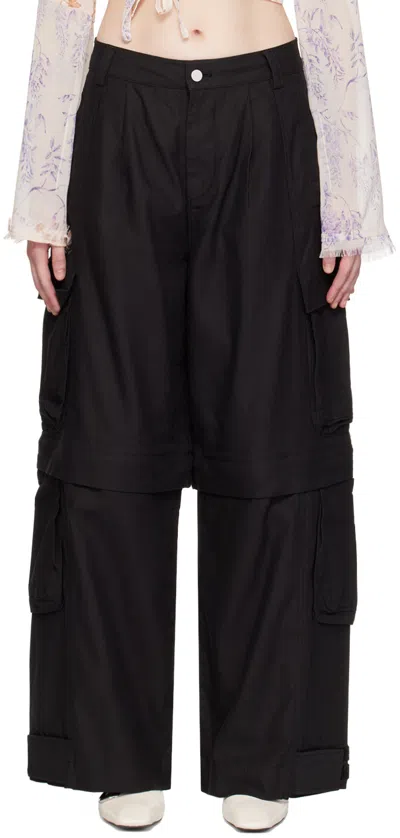 Holzweiler Black Ebbi Cargo Pants In 1051 Black