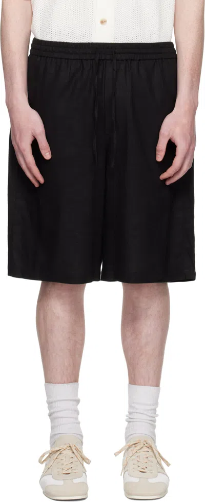 Holzweiler Black Lian Linen Shorts
