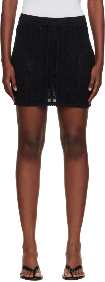 Holzweiler ブラック Tine クロシェ ミニスカート