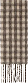 Holzweiler Brown & Beige Aster Check Scarf In Brown Check1110