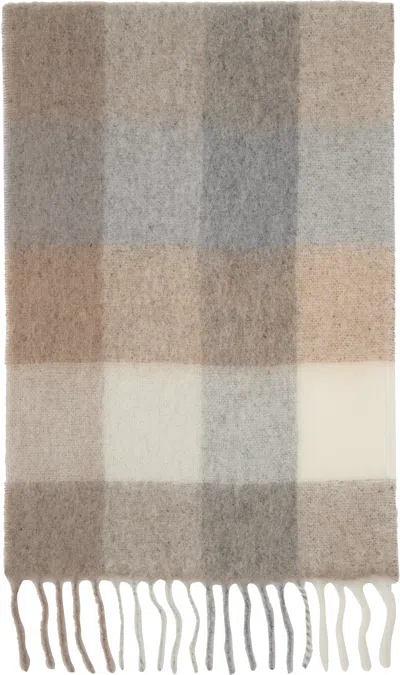 Holzweiler Brown & Gray Fresia Scarf In Cappucino 3242