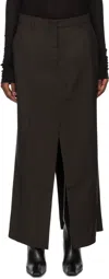 Holzweiler Brown Kiko Maxi Skirt In 1105 Dk. Brown