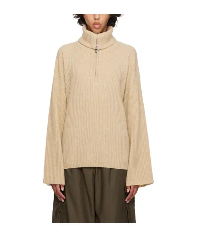 Holzweiler Cass Long-sleeved Sweater In Nude