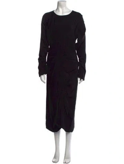 Pre-owned Holzweiler Crew Neck Long Dress In Black